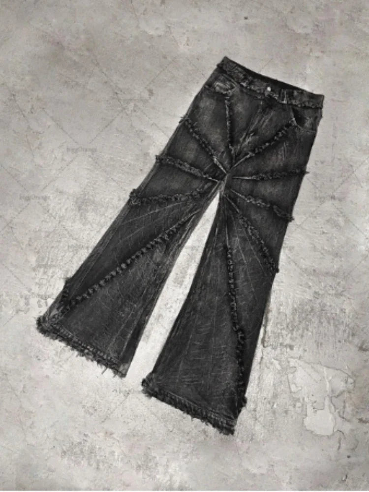 Jeans larghi strappati Street Wear Y2K Punk Hip Hop T - The Urban Chic