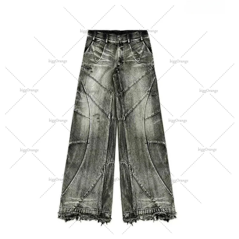 Jeans larghi strappati Street Wear Y2K Punk Hip Hop T - The Urban Chic