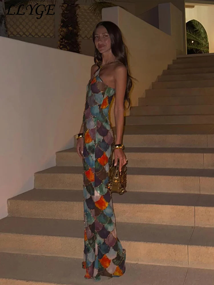 Vestito lungo da donna primavera estate