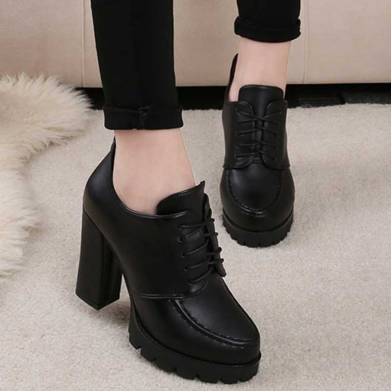 francesina da donna con tacco grosso - The Urban Chic