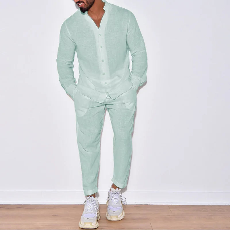 Completo da uomo in  cotone camicia e pantalone - The Urban Chic