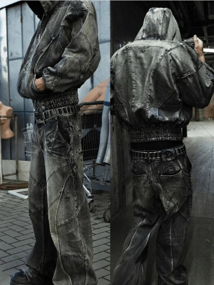 Jeans larghi strappati Street Wear Y2K Punk Hip Hop T - The Urban Chic