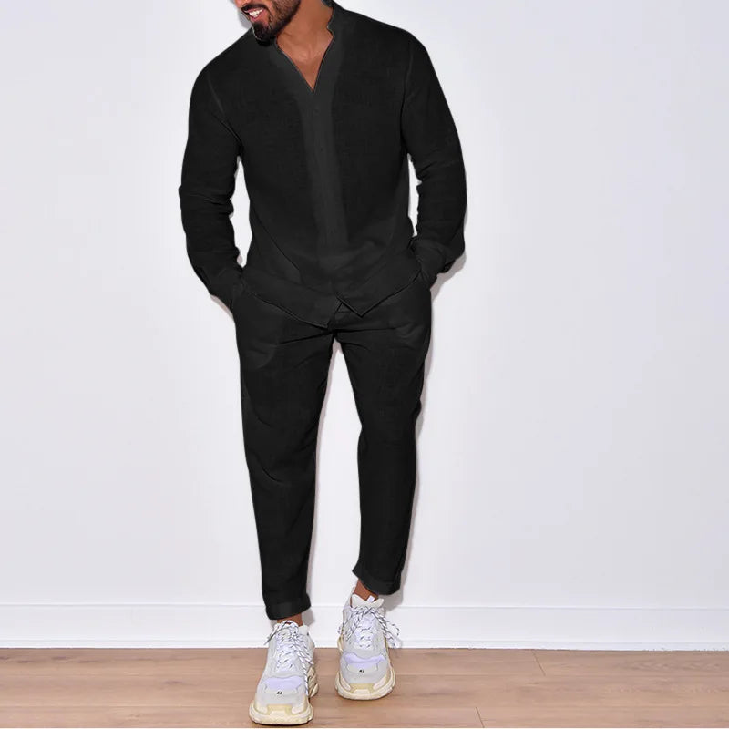 Completo da uomo in  cotone camicia e pantalone - The Urban Chic
